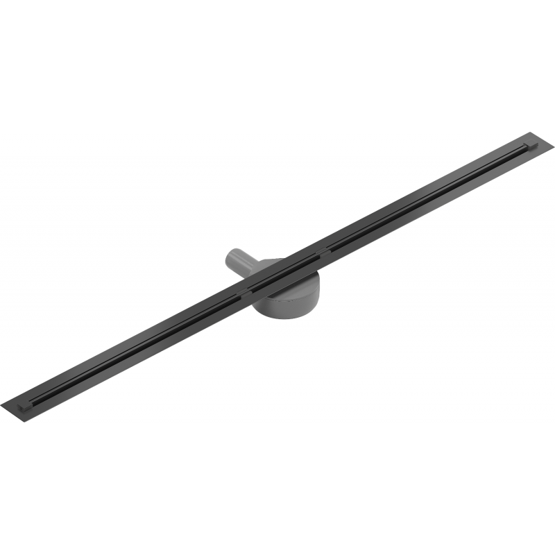 Mexen Flat 360° Slim Flat 360° Super Slim rotējošs līnijveida notekas 130 cm, melns - 1751130